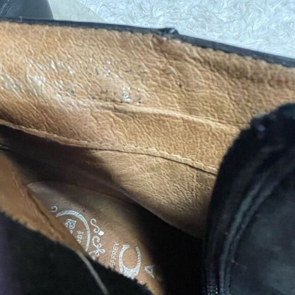 Jeffrey Campbell Starburst leather Black Studded Ankle Boots with Buckles SZ8.5 - Picture 12 of 13